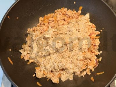 Ryžiai su faršu ir omletu vakarienei Žingsnis 6