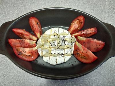 Kamamberas, keptas su pomidorais ir pušų riešutais Žingsnis 3