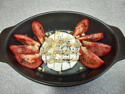 Kamamberas, keptas su pomidorais ir pušų riešutais Žingsnis 4