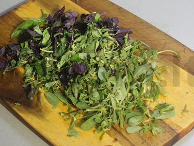 Salotas su portulaku ir pupelėmis Žingsnis 4