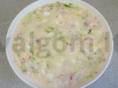 Okroška su kiaulės inkstu, majonezu ir duonos kvašu Žingsnis 9