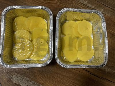 Kukurūzų ir lašišos apkepas po sūriu Žingsnis 3