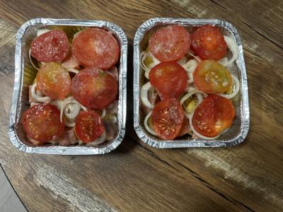 Kukurūzų ir lašišos apkepas po sūriu Žingsnis 6