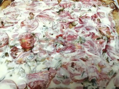 Mielinė pica su marinuotais kornišonais ir barbekiu padažu Žingsnis 7