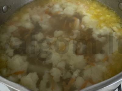 Daržovių sriuba su žiediniais kopūstais per 30 minučių Žingsnis 6