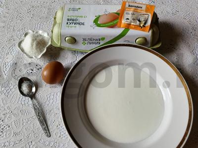 Vanilinis chvorostas ant kefyro Žingsnis 1