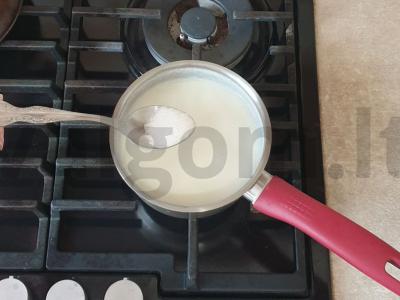 Manų košė su bananais ir šokoladiniu sviestu Žingsnis 4