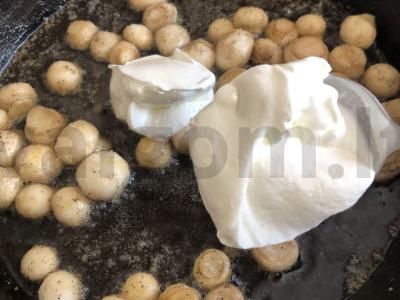 Makaronai su mini šampinjonais Žingsnis 6