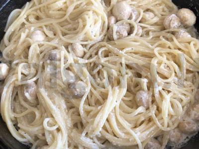 Makaronai su mini šampinjonais Žingsnis 7