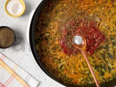 Nidai su mėsos kukuliais pomidorų padaže Žingsnis 4