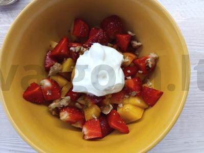 Vaisių desertas su halva Žingsnis 4