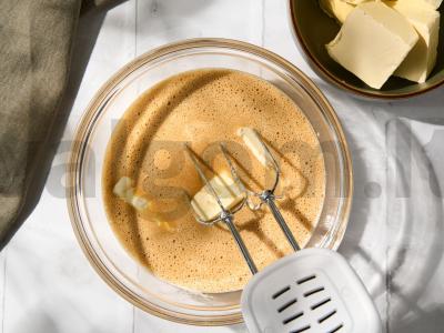 Tortas "Karvutė" su žemės riešutais Žingsnis 3