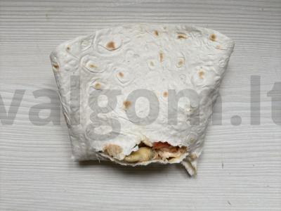 Tortilija su kiaušiniu, kumpiu ir varškės sūrio riekelėmis Žingsnis 12