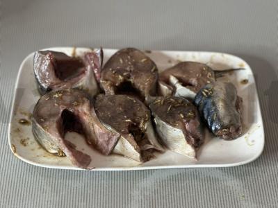 Skumbrė orkaitėje su ryžiais Žingsnis 4