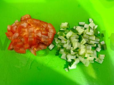 Daržovių salotas su avokadu ir graikišku jogurtu Žingsnis 1