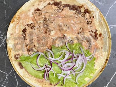 Kezadija su faršu, mocarela ir daržovėmis Žingsnis 4