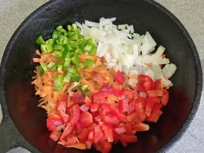 Kuskusas su daržovėmis ir kalakutienos filė Žingsnis 1