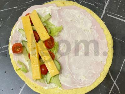 Kezadija su graikišku jogurtu, daržovėmis ir kalakutiena Žingsnis 6