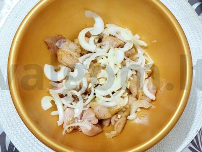 Kvapni vištiena karis su daržovėmis kepimo maiše Žingsnis 2