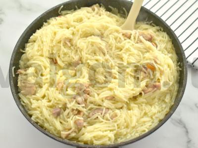 Makaronai su vištienos mėsa Žingsnis 5