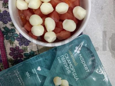 Salotas su sūriu skamorca Žingsnis 3