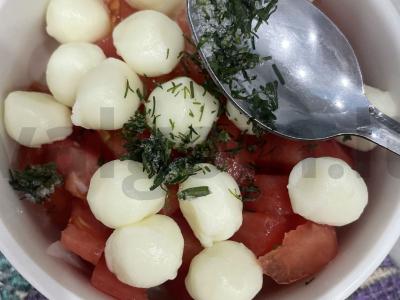 Salotas su sūriu skamorca Žingsnis 4