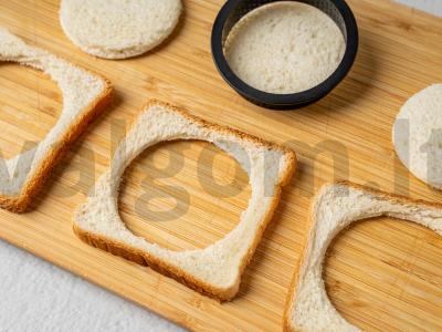 Kanarė „Kovos“ su sūriu ir ikra Žingsnis 1