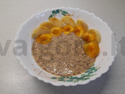 Avižų-linų košė su cinamonu pagrindine nuotrauka