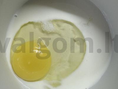 Avižų blynas su karbonaidu ir sūriu Žingsnis 1