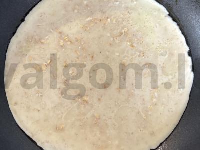 Avižų blynas su karbonaidu ir sūriu Žingsnis 3