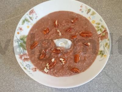 Šokoladiniai avižiniai dribsniai su kokosų aliejumi ir pekano riešutais Žingsnis 5