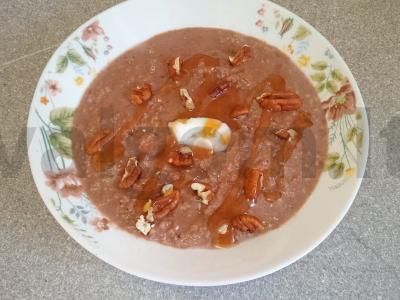 Šokoladiniai avižiniai dribsniai su kokosų aliejumi ir pekano riešutais Žingsnis 6