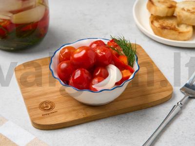 Marinuoti vyšniniai pomidorai su svogūnais pagrindine nuotrauka