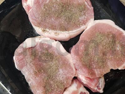 Bulvių košė su kiaulienos steiku ir meksikietiška mišraine Žingsnis 1