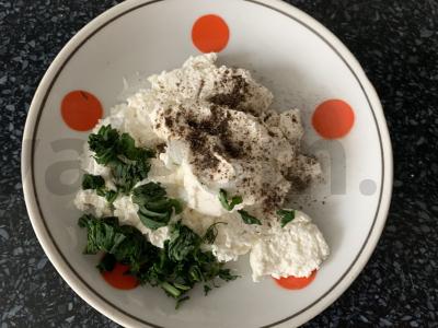 Ryžiai su varške, varškės sūriu ir jūros kopūstais Žingsnis 2