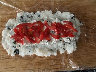 Ryžiai su varške, varškės sūriu ir jūros kopūstais Žingsnis 8