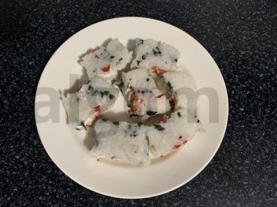 Ryžiai su varške, varškės sūriu ir jūros kopūstais Žingsnis 10