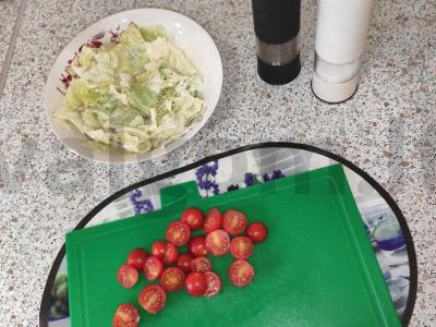 Cezario salotas su parmezanu Žingsnis 1