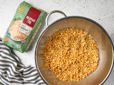 Žirnių piurė lėtojoje viryklėje Žingsnis 1