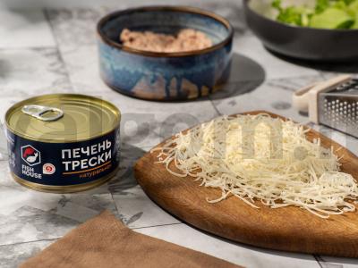 Kiaušinių ritinys su menkės kepenimis Žingsnis 4