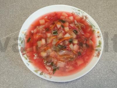 Vasaros šaltibarščiai vištienos sultinyje Žingsnis 11