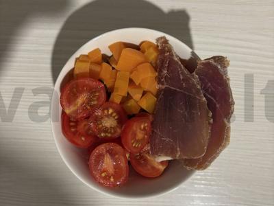Neįprastas grikių dubuo su prosciutto ir daržovėmis Žingsnis 7