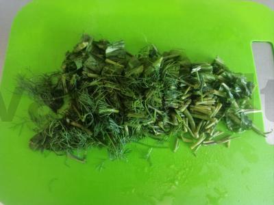 Kiaušinių makaronai su daržovėmis, rūgštynėmis ir žolelėmis Žingsnis 5