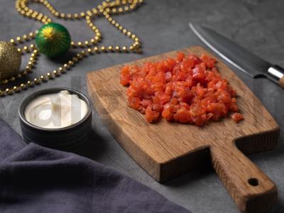 Salotas „Mimoza“ su lašiša Žingsnis 3