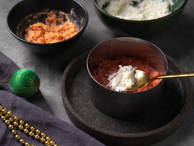 Salotas „Mimoza“ su lašiša Žingsnis 5