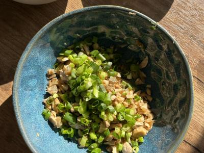 Šampinjonai su bekonu ir varškės sūriu Žingsnis 2