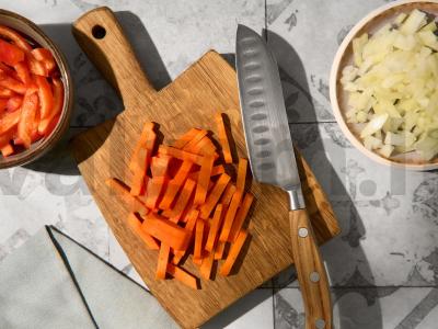 Vištienos sriuba su greitai paruošiamomis makaronais Žingsnis 2