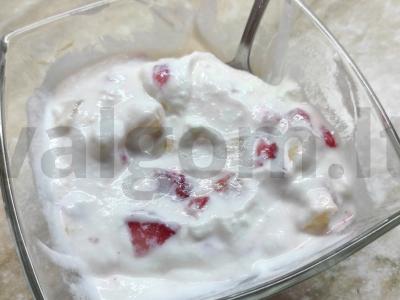 Be cukraus vaisių jogurtas Žingsnis 3