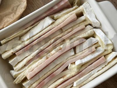 Tortilijų užkandis su kumpiu ir kamamberu Žingsnis 3