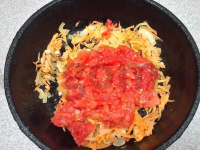 Borsčas su konservuotomis pupelėmis ir virtomis burokėliais Žingsnis 5